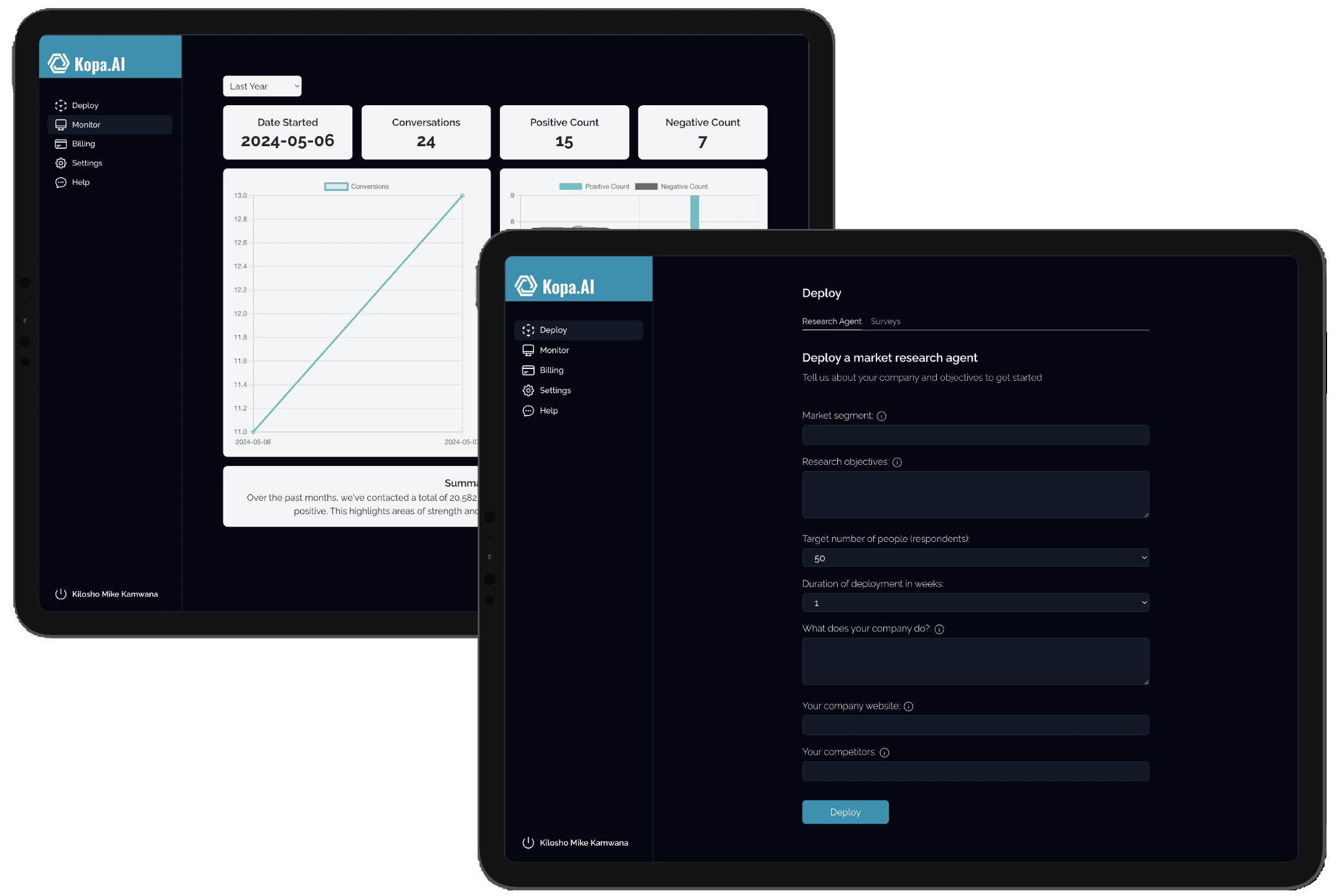 Kopa AI Dashboard